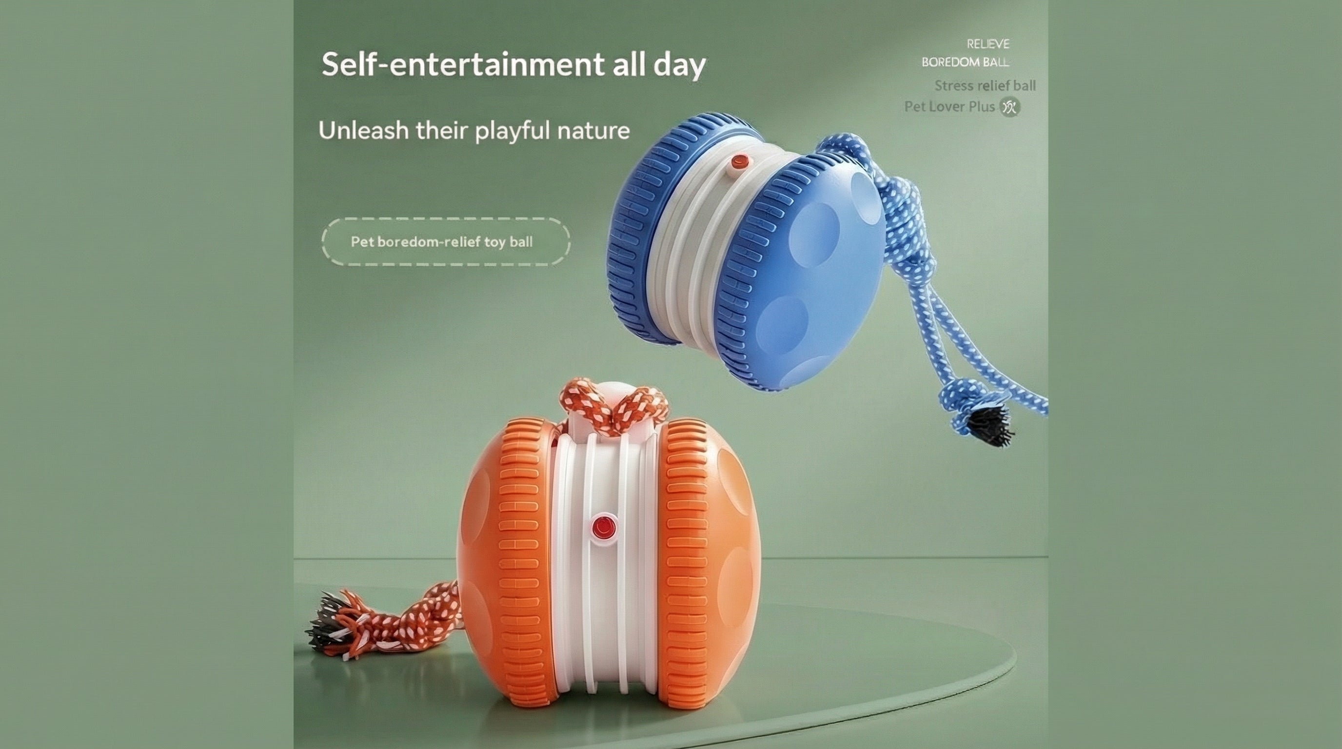 Self-Roll Dog Toy: Interactive Rechargeable Ball