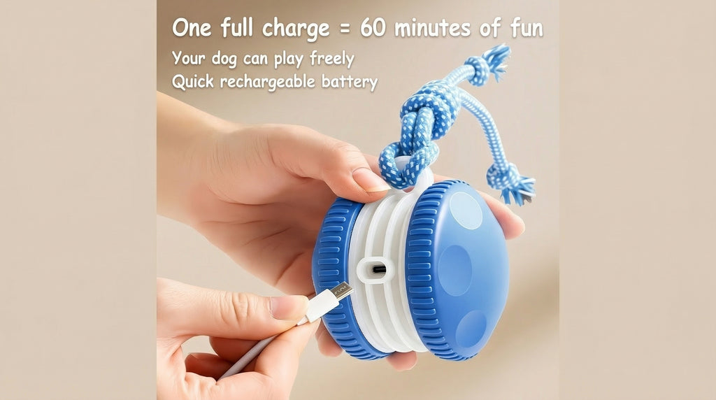 Self-Roll Dog Toy: Interactive Rechargeable Ball